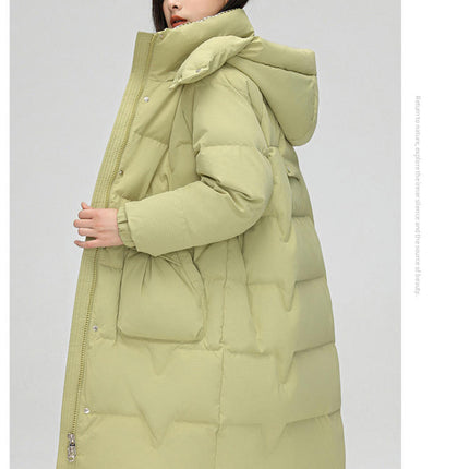 Women's Winter Padded Hooded Down Coat Long Puffer Jacket Outerwear