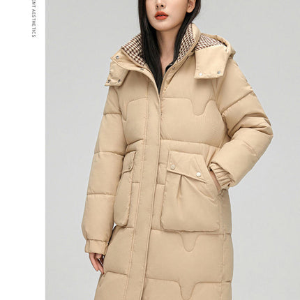 Women's Winter Padded Hooded Down Coat Long Puffer Jacket Outerwear