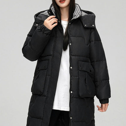 Women's Winter Padded Hooded Down Coat Long Puffer Jacket Outerwear