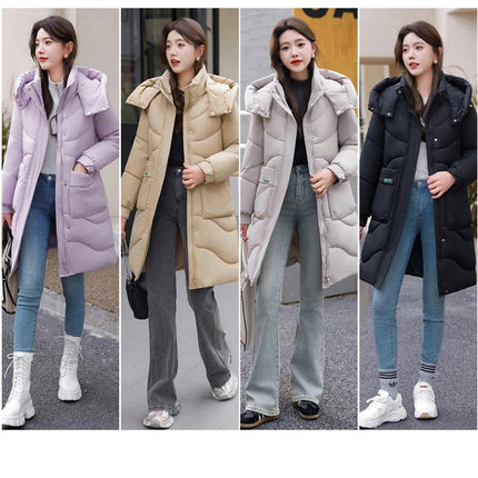 Women's Winter Thicken Puffer Coat Padded Down Jackets Hooded Outerwear