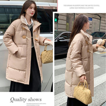 Women's Winter Puffer Jacket Long Sleeve Coat Quilted Outerwear