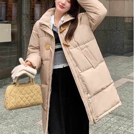 Women's Winter Puffer Jacket Long Sleeve Coat Quilted Outerwear