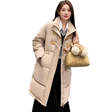 Women's Winter Puffer Jacket Long Sleeve Coat Quilted Outerwear