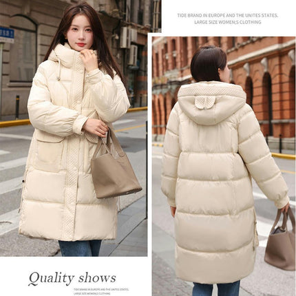 Women's Long Winter Coat Puffer Padded Jacket Outerwear with Hood