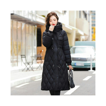 Women's Winter Coat Long Puffer Padded Jacket Outerwear with Hood