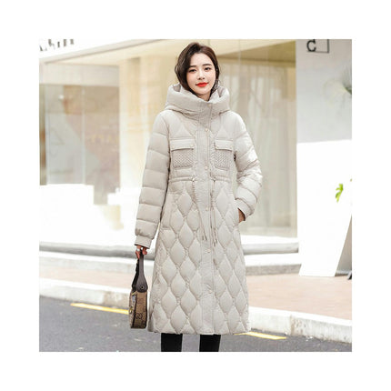 Women's Winter Coat Long Puffer Padded Jacket Outerwear with Hood