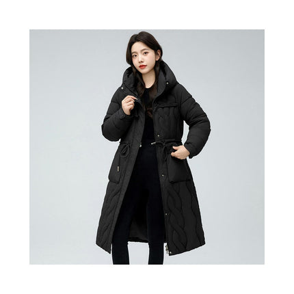 Women's Long Hooded Puffer Jacket Padded Down Winter Coat Outwear