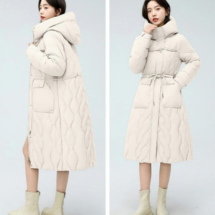 Women's Long Hooded Puffer Jacket Padded Down Winter Coat Outwear