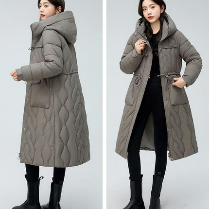 Women's Long Hooded Puffer Jacket Padded Down Winter Coat Outwear