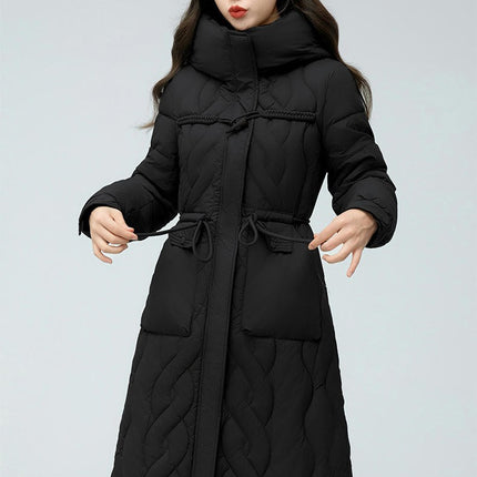 Women's Long Hooded Puffer Jacket Padded Down Winter Coat Outwear