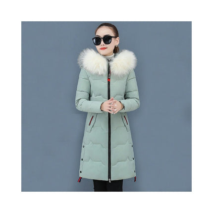 Women's Winter Thicken Jacket Outwear Puffer Coat with Faux Fur Hood