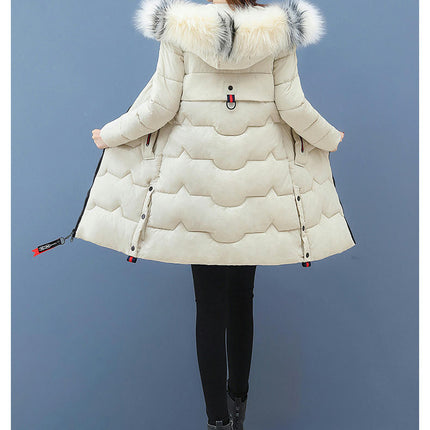 Women's Winter Thicken Jacket Outwear Puffer Coat with Faux Fur Hood