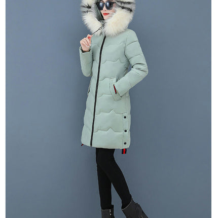 Women's Winter Thicken Jacket Outwear Puffer Coat with Faux Fur Hood