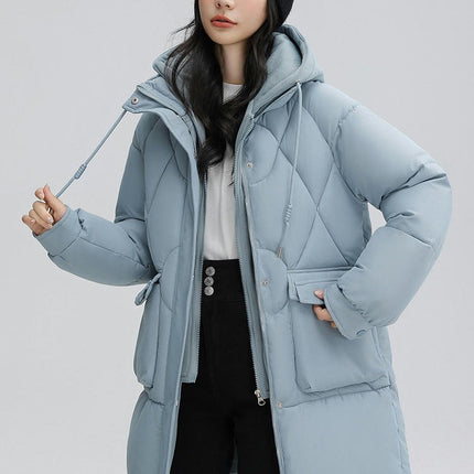 Women's Padded Puffer Coat Hooded Winter Puffy Jacket Outwear