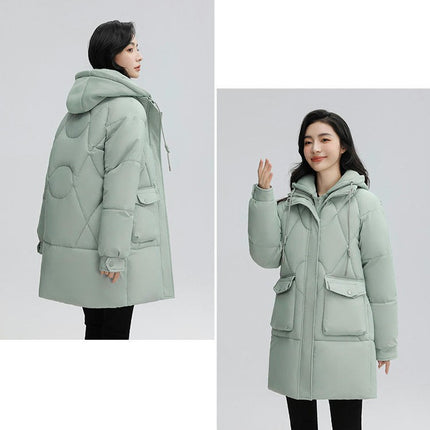 Women's Padded Puffer Coat Hooded Winter Puffy Jacket Outwear