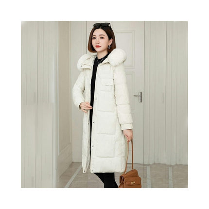 Women's Puffer Coat Winter Padded Jacket with Faux Fur Trim Hood