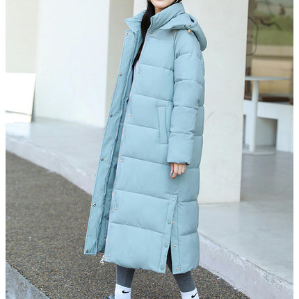 Women's Winter Long Down Jackets Thickened Hooded Puffer Quilted Coat