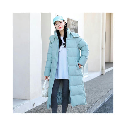 Women's Winter Long Down Jackets Thickened Hooded Puffer Quilted Coat