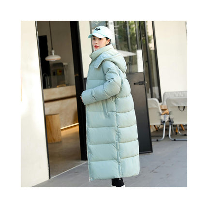 Women's Winter Long Down Jackets Thickened Hooded Puffer Quilted Coat