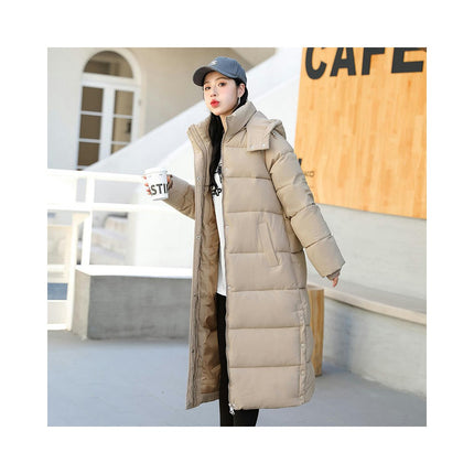 Women's Winter Long Down Jackets Thickened Hooded Puffer Quilted Coat