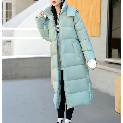 Women's Winter Long Down Jackets Thickened Hooded Puffer Quilted Coat