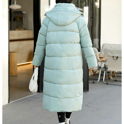 Women's Winter Long Down Jackets Thickened Hooded Puffer Quilted Coat