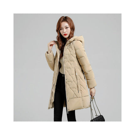 Women's Hooded Winter Thickened Coat Quilted Puffer Jacket Outwear