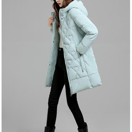 Women's Hooded Winter Thickened Coat Quilted Puffer Jacket Outwear