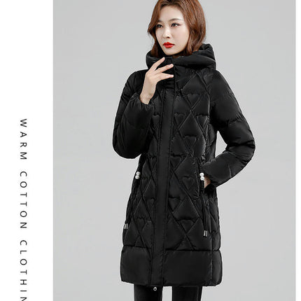 Women's Hooded Winter Thickened Coat Quilted Puffer Jacket Outwear