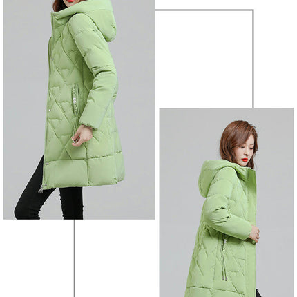 Women's Hooded Winter Thickened Coat Quilted Puffer Jacket Outwear