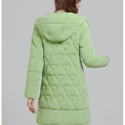 Women's Hooded Winter Thickened Coat Quilted Puffer Jacket Outwear