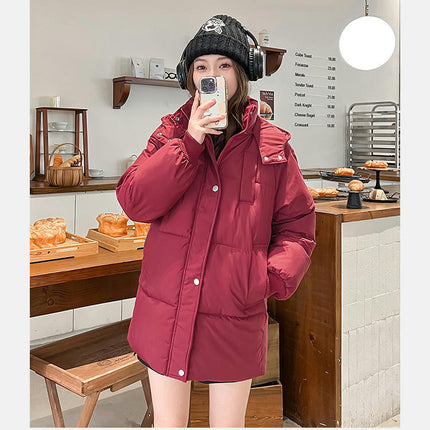 Women's Padded Winter Coat Hooded Puffer Jacket Outerwear