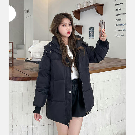 Women's Padded Winter Coat Hooded Puffer Jacket Outerwear