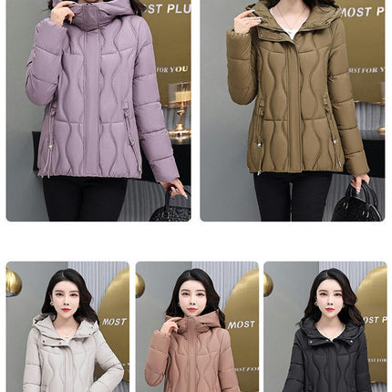 Women's Hooded Winter Coat Thicken Quilted Puffer Jacket Outerwear