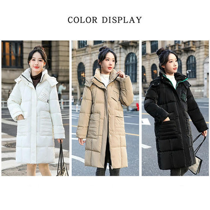 Women's Winter Thicken Puffer Coat Quilted Jackets Padded Down Hooded Outerwear