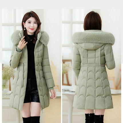 Women's Winter Hooded Coat Long Padded Puffer Jacket Outerwear