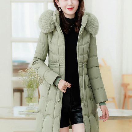 Women's Winter Hooded Coat Long Padded Puffer Jacket Outerwear