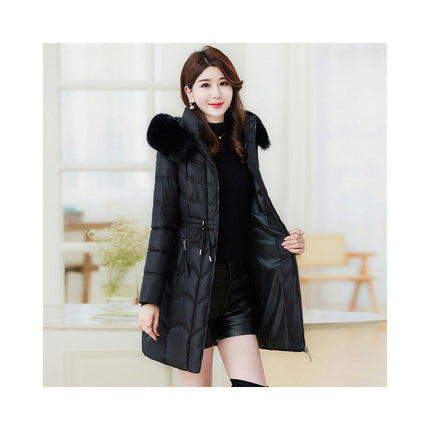 Women's Winter Hooded Coat Long Padded Puffer Jacket Outerwear