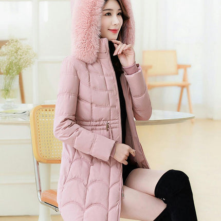 Women's Winter Hooded Coat Long Padded Puffer Jacket Outerwear