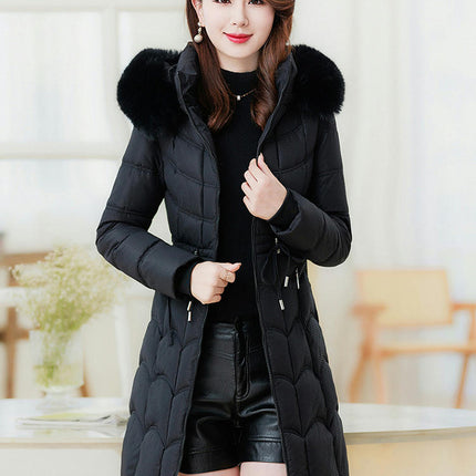 Women's Winter Hooded Coat Long Padded Puffer Jacket Outerwear