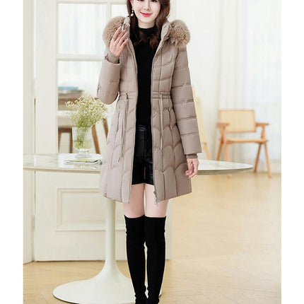 Women's Winter Hooded Coat Long Padded Puffer Jacket Outerwear