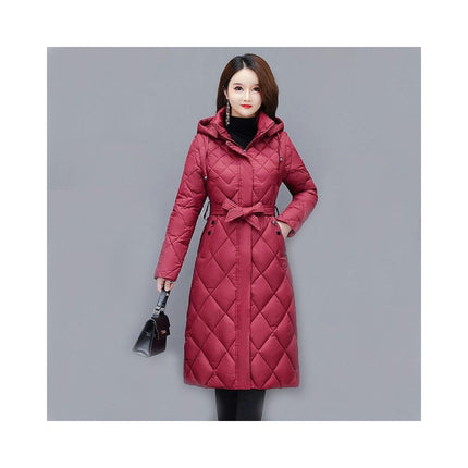 Women's Winter Hooded Coat Lightweight Long Puffer Jacket Outerwear