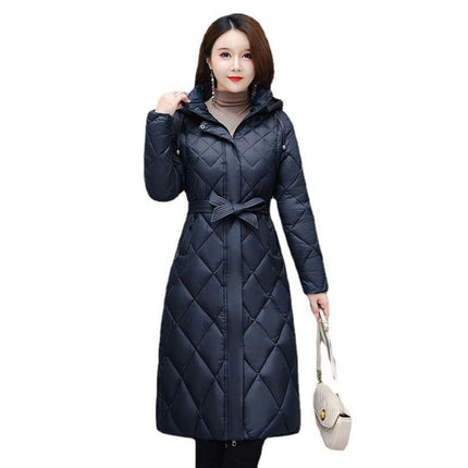 Women's Winter Hooded Coat Lightweight Long Puffer Jacket Outerwear