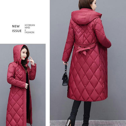 Women's Winter Hooded Coat Lightweight Long Puffer Jacket Outerwear