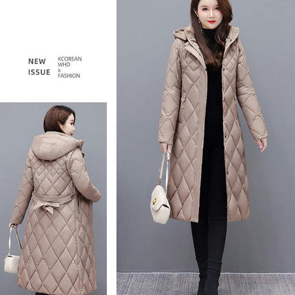 Women's Winter Hooded Coat Lightweight Long Puffer Jacket Outerwear