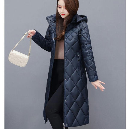 Women's Winter Hooded Coat Lightweight Long Puffer Jacket Outerwear