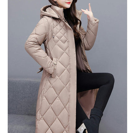 Women's Winter Hooded Coat Lightweight Long Puffer Jacket Outerwear