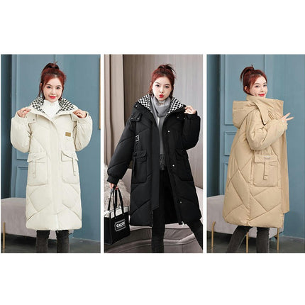 Women's Winter Coats Thickened Down Long Jacket Outwear with Hood