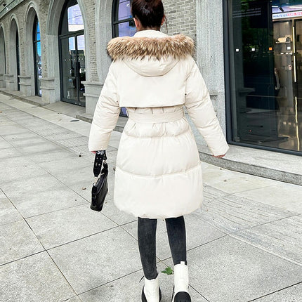 Women's Long Down Jacket Outwear Thickened Puffer Hooded Coat