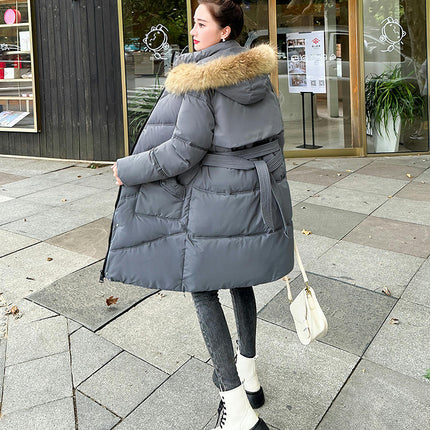 Women's Long Down Jacket Outwear Thickened Puffer Hooded Coat